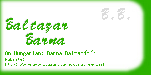 baltazar barna business card